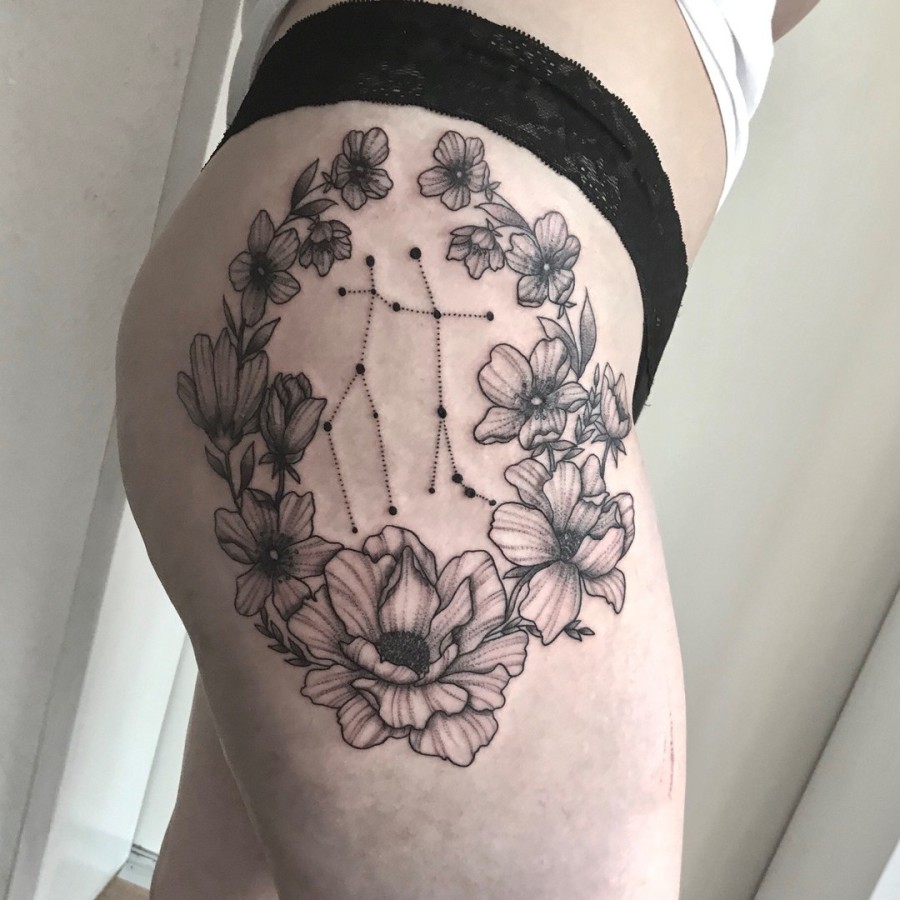 Tattoo Schädel mit Rose